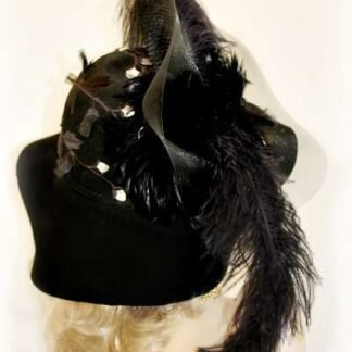 Ladies Black White Floppy Winter Wool Designer Hat NY Fashion Hats