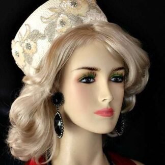Ivory Designer Pillbox Wedding Fashion Bridal Hat, Women's Hats