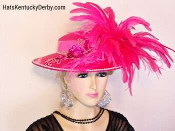 Hot Pink Couture Statement Hat For Women