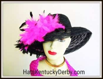 Kentucky Derby Hat With Feather Color Choices