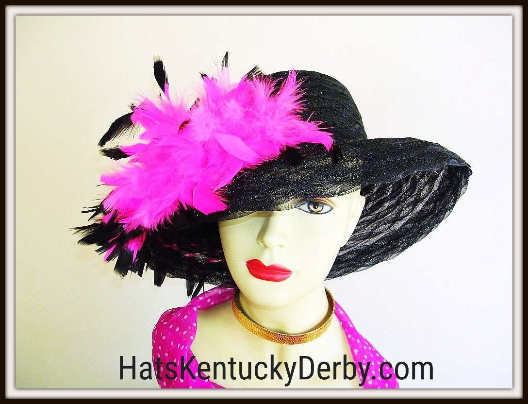 Kentucky Derby Hat With Feather Color Choices