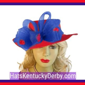 Red Royal Blue Fashion Dress Hat