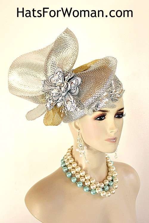 Designer Hats For Women Gold Silver