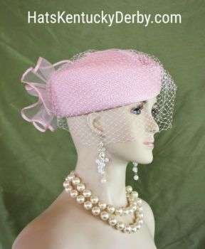 Women's Couture Pillbox Hats For Weddings Brides Church
