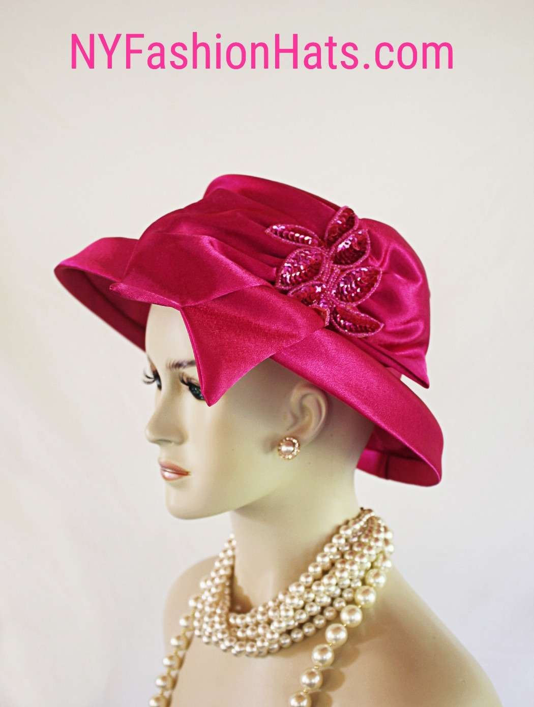 Women's Formal Satin Wedding Hat