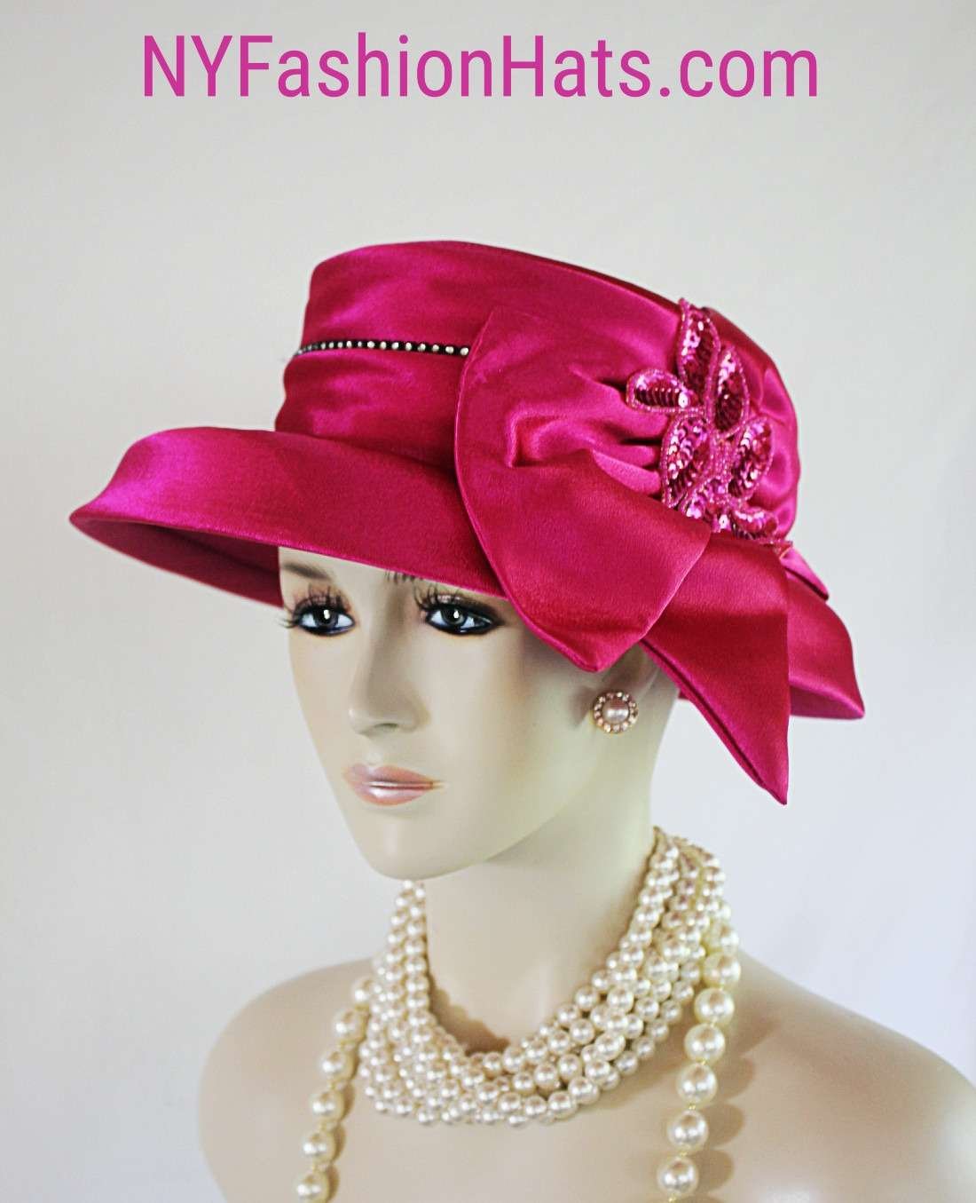 Women's Elegant Satin Dress Hat
